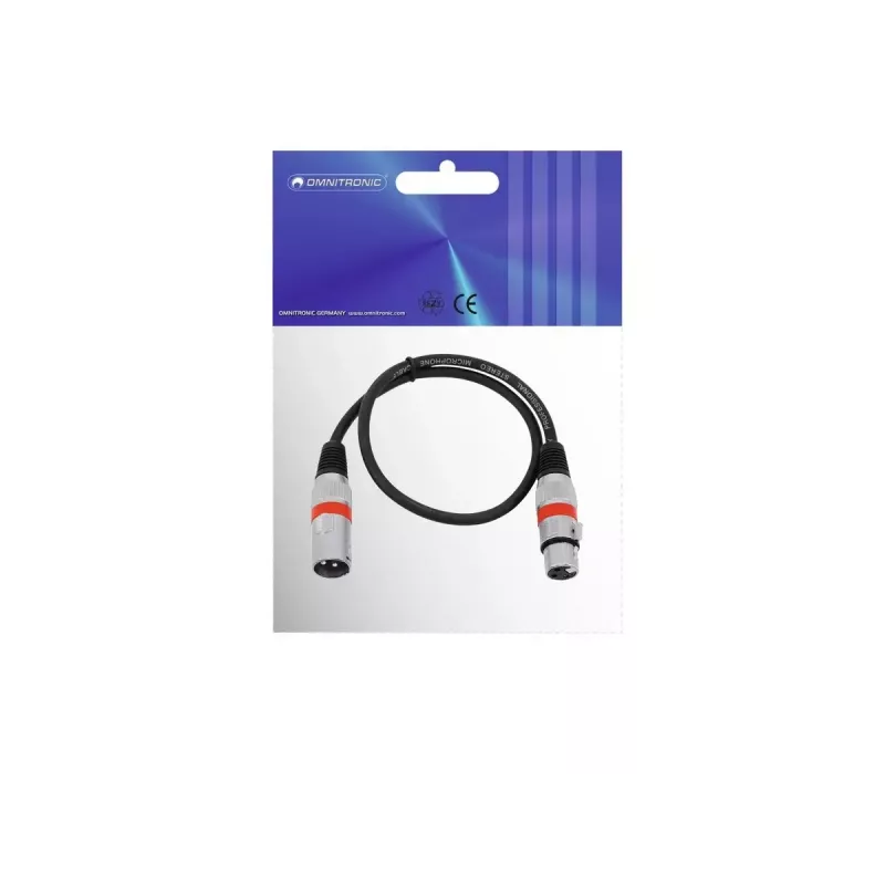 Audiokabel Omnitronic 30220401 0,5 m XLR 3-polig Schwarz
