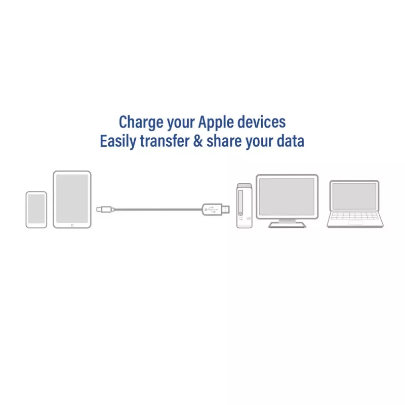 ACT USB 2.0 Lade-/Datenkabel A-Stecker - Lightning-Stecker 1 Meter, MFI-zertifiziert