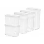 EMSA N1142900 Vorratsdosen-Set, transparent, weiß, 7 Stück