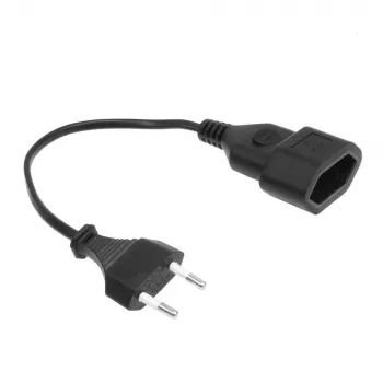 Powercord Euro-Stecker - Euro-Buchse schwarz 0,2 m ACT AK5246