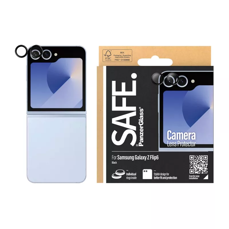 PanzerGlass SAFE. Kameraobjektivschutz, Samsung Galaxy Z Flip5, Schwarz (SAFE95870)