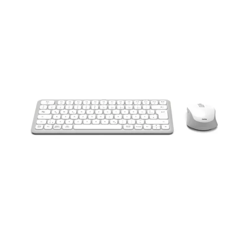 Hama WKM-500 Multi-Device Tastatur-Maus-Set, kabellos, kompakt, QWERTZ, Weiß