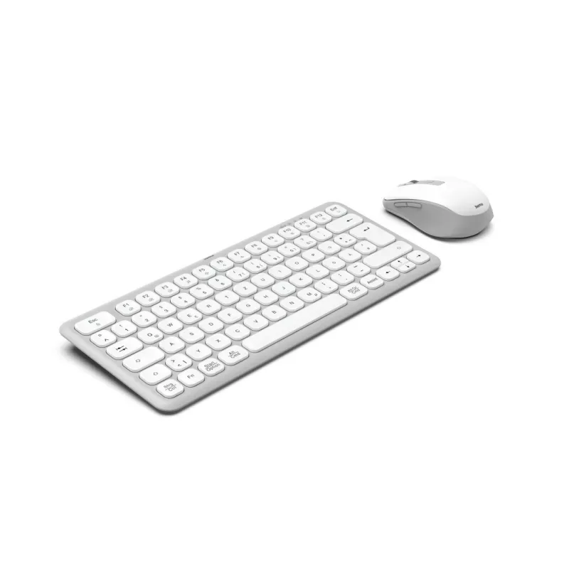 Hama WKM-500 Multi-Device Tastatur-Maus-Set, kabellos, kompakt, QWERTZ, Weiß