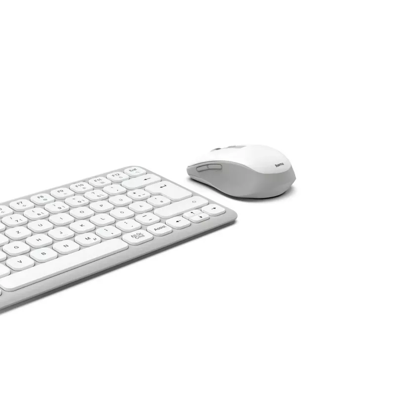 Hama WKM-500 Multi-Device Tastatur-Maus-Set, kabellos, kompakt, QWERTZ, Weiß