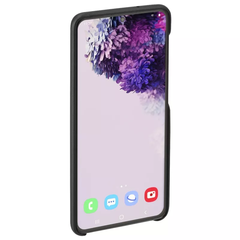 Hama Essential Line Finest Sense 00196839 Rückseitenabdeckung für Samsung Galaxy S20+ / S20+ 5G, Kunstleder, Schwarz