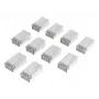 Hama 00300028 RJ45-Netzwerkstecker Cat6a STP, Silber/Transparent, 10er-Pack