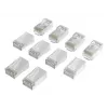 Hama 00300028 RJ45-Netzwerkstecker Cat6a STP, Silber/Transparent, 10er-Pack