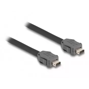 DeLOCK Netzwerkkabel ix Industrial A-kodiert Stecker zu Stecker Cat.7 30 m Schwarz