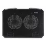 Hama 00126806 Black Metal Laptop-Kühler, neigbar, leise, 2 Lüfter, bis 40 cm (15,6 Zoll), Schwarz