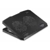 Hama 00126806 Black Metal Laptop-Kühler, neigbar, leise, 2 Lüfter, bis 40 cm (15,6 Zoll), Schwarz