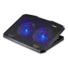 Hama 00126806 Black Metal Laptop-Kühler, neigbar, leise, 2 Lüfter, bis 40 cm (15,6 Zoll), Schwarz