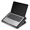 Hama 00126806 Black Metal Laptop-Kühler, neigbar, leise, 2 Lüfter, bis 40 cm (15,6 Zoll), Schwarz