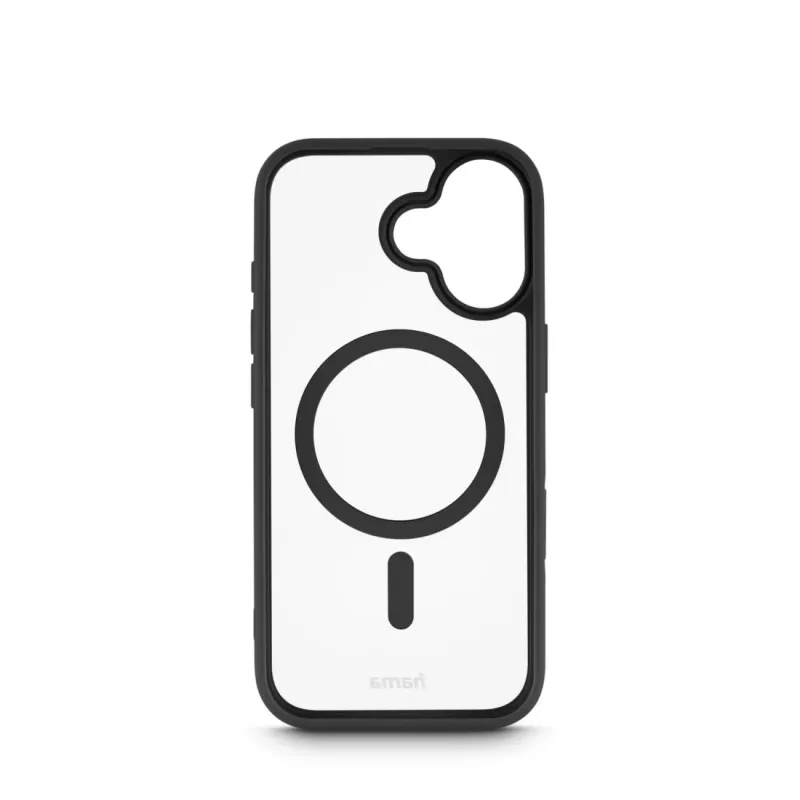 Hama Frame Protect 00232381 Handyhülle für Apple iPhone 17, magnetisch, durchsichtig/schwarz