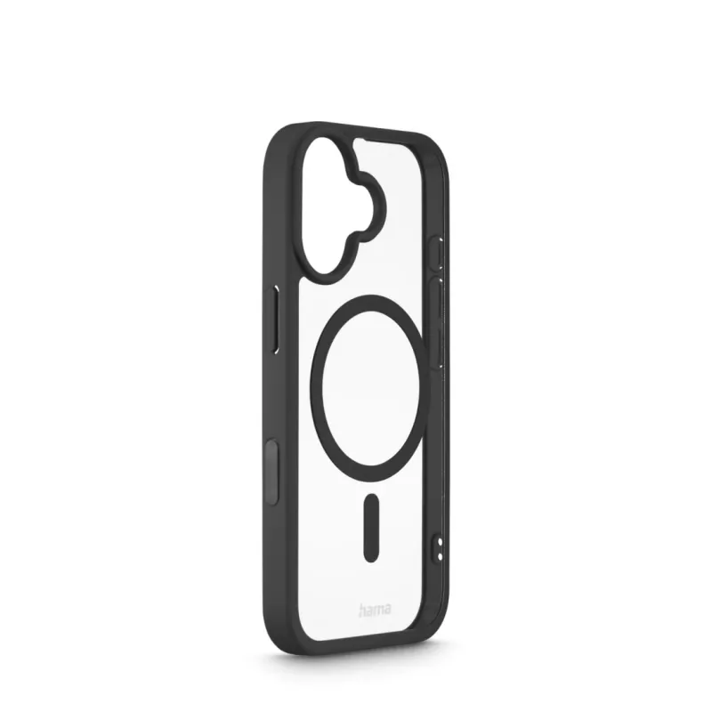 Hama Frame Protect 00232381 Handyhülle für Apple iPhone 17, magnetisch, durchsichtig/schwarz