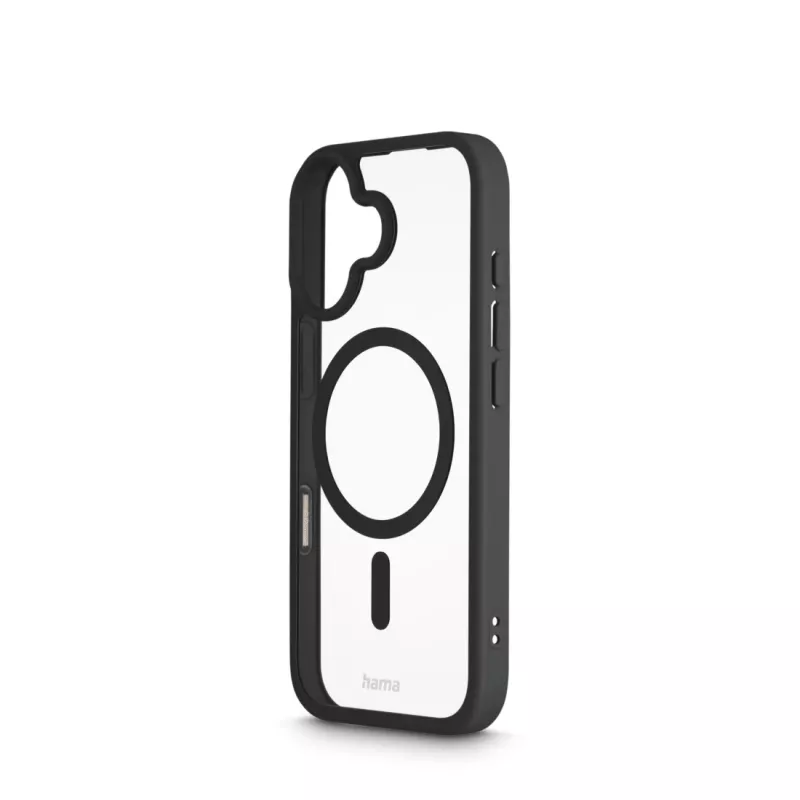 Hama Frame Protect 00232381 Handyhülle für Apple iPhone 17, magnetisch, durchsichtig/schwarz