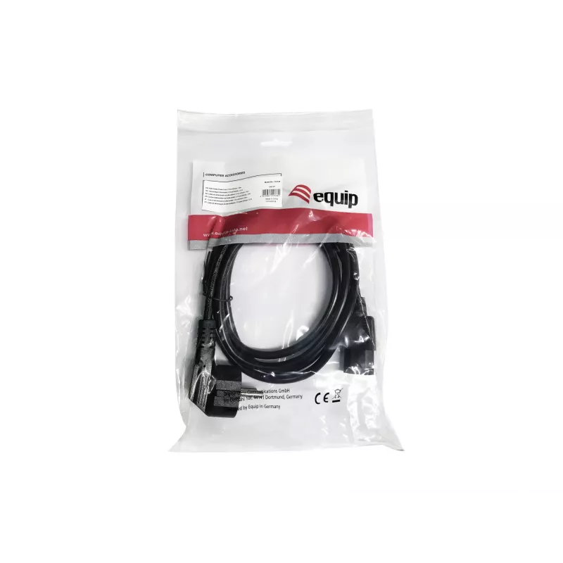 Equip High Quality Netzkabel, C13 auf Schuko, 1,8 m