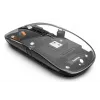 Hama WM-600 Multi-Device-Maus, kabellos, Funk + Bluetooth, flach, 6 Tasten, transparent