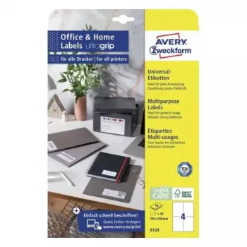 Selbstklebeetiketten Rechteckig Avery 6124