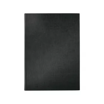 Sigel SM115 Menümappe A5, schwarz, Kunststoff, mit 2 transparenten Doppelhüllen