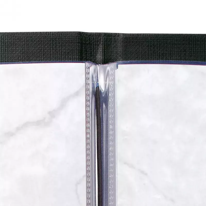 Mappe Sigel SM111 Leder Leinen Kunststoff Schwarz A4 210x297 mm