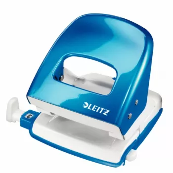 Leitz Locher WOW 5008 Metall 2-fach / 30 Blatt, 30 Blatt, Blau, 8 cm, 5,5 mm, 107 x 137 x 100 mm, 10 Jahr(e)