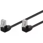 Patchkabel Goobay CAT 5e 2x 90° abgewinkelt F/UTP Schwarz 2 m