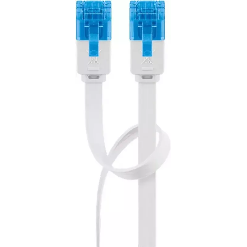 Goobay CAT 6A Flach-Patchkabel U/UTP weiß 15 m