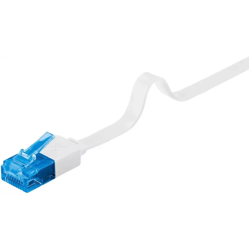 Goobay CAT 6A Flach-Patchkabel U/UTP weiß 15 m