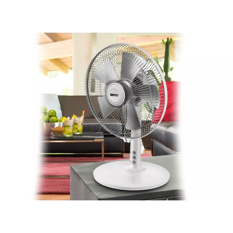 Unold 86810 Haushaltsventilator Silber, Weiß