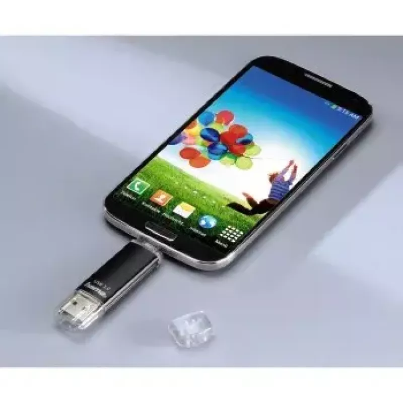 Hama Laeta Twin USB-Flash-Laufwerk, USB 3.0, 128 GB, 40 MB/s, schwarz