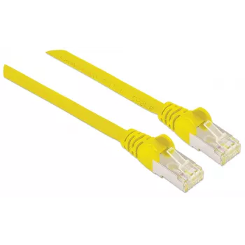 Intellinet Netzwerk-Patchkabel, Cat6, 3 m, Gelb, Kupfer, S/FTP, LSOH/LSZH, PVC, RJ45, vergoldete Kontakte, Knickschutztülle, mit Zugentlastung, lebenslange Garantie