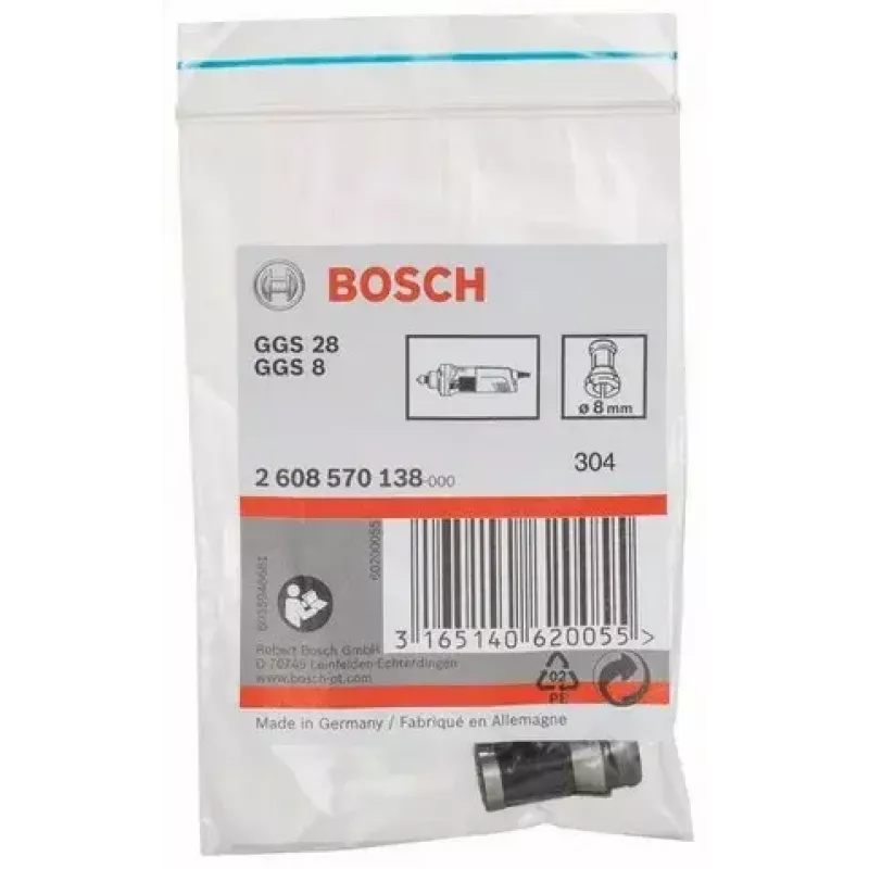 Bosch 2608570138 Spannzange, 8 mm, für GGS 28 CE