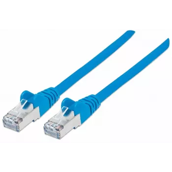 Intellinet Netzwerk-Patchkabel, Cat7-Kabel/Cat6A-Stecker, 15 m, Blau, Kupfer, S/FTP, LSOH/LSZH, PVC, RJ45, vergoldete Kontakte, rastnasenschutz, Knickschutz, lebenslange Garantie