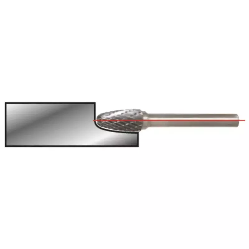 Rotierender Fräser KS Tools 515.3261 Metall Oval 3 mm für Gusseisen und Kunststoff