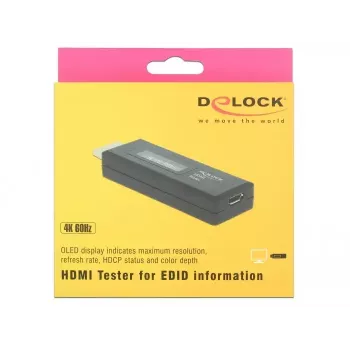 Delock 63327 HDMI-Tester für EDID-Informationen mit 2-zeiligem OLED-Display