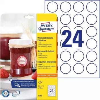 Selbstklebende Etiketten Kreis Avery 5080
