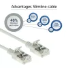 ACT Grau 0,5 Meter LSZH U/FTP CAT6A Rechenzentrum Slimline Patchkabel rastnasenfrei mit RJ45-Steckern