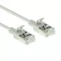 ACT Grau 0,25 Meter LSZH U/FTP CAT6A Datacenter Slimline Patchkabel snagless mit RJ45-Steckern
