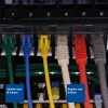 ACT Grau 0,25 Meter LSZH U/FTP CAT6A Datacenter Slimline Patchkabel snagless mit RJ45-Steckern