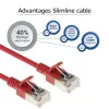ACT Rot 3 Meter LSZH U/FTP CAT6A Rechenzentrums-Slimline-Patchkabel rastnasenfrei mit RJ45-Steckern