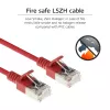 ACT Red 5 Meter LSZH U/FTP CAT6A Rechenzentrums-Slimline-Patchkabel mit rastnasenlosen RJ45-Steckern