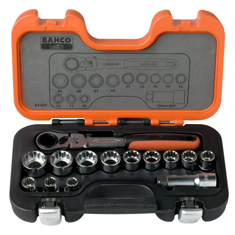 Bahco S140T Steckschlüsselsatz, 14 Stk.