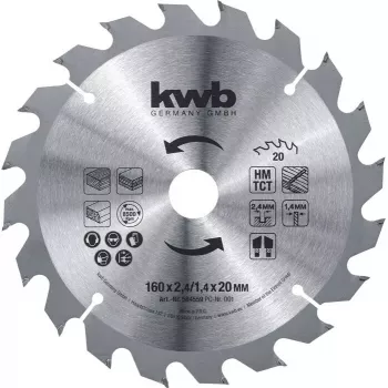 Kreissägeblatt KWB 587859 21 cm Bohrung 3 cm für Laminat MDF