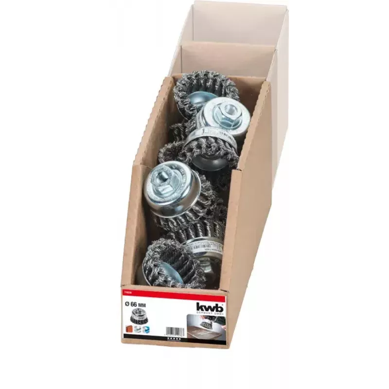 KWB AGGRESSO-FLEX 719236 Topfbürste, gezopft, gewellter HSS-Stahldraht, für Winkelschleifer