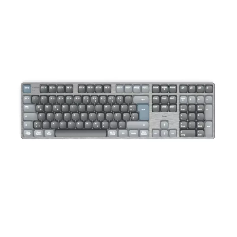 Hama WK-800 Multi-Device-Tastatur kabellos, mechanisch, LED, QWERTZ, Schwarz
