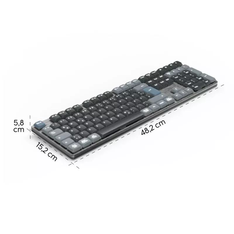 Hama WK-800 Multi-Device-Tastatur kabellos, mechanisch, LED, QWERTZ, Schwarz