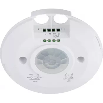 Renkforce 1488533 Decken-PIR-Bewegungsmelder, 360 Grad, Relais, Weiß, IP20