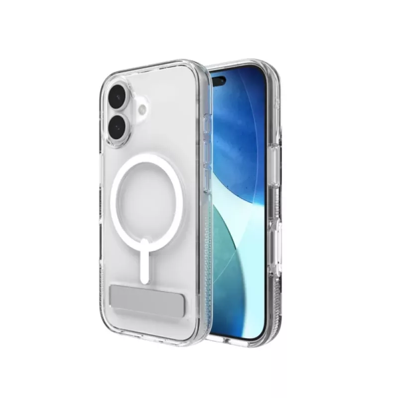 ZAGG Crystal Palace Snap Kickstand Hülle für Apple iPhone 17, Cover, Apple, iPhone 17, 16 cm (6,3 Zoll), Transparent
