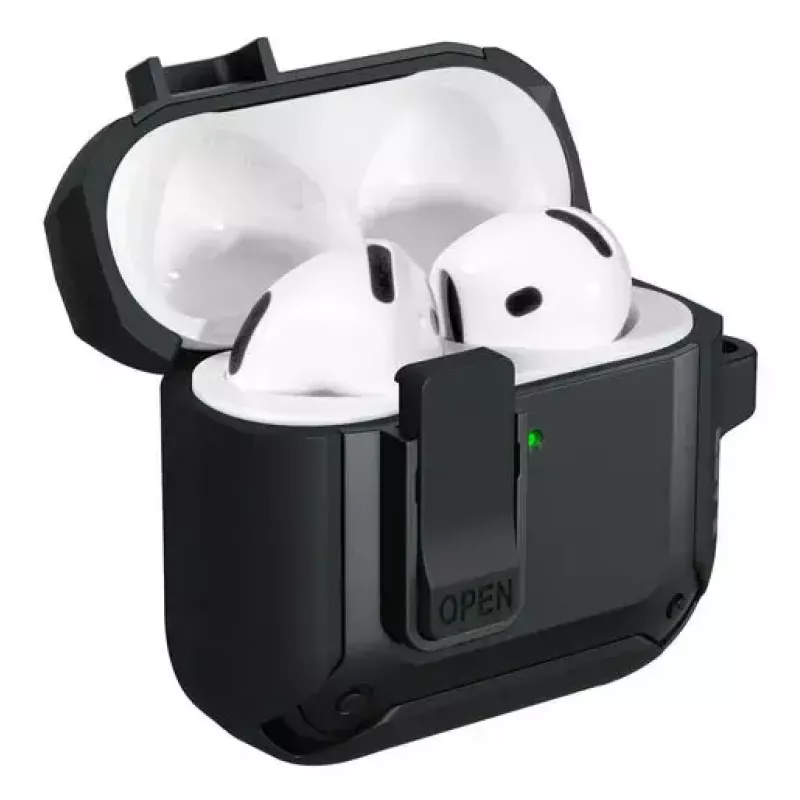 Schutzhülle für AirPods 4 LAUT ZENTRY — Polycarbonat + TPU, Schwarz