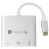 Techly IADAP USB31-HDMIPTY Laptop-Dock/Port-Replikator Kabelgebunden USB 3.2 Gen 1 (3.1 Gen 1) Type-C Silber